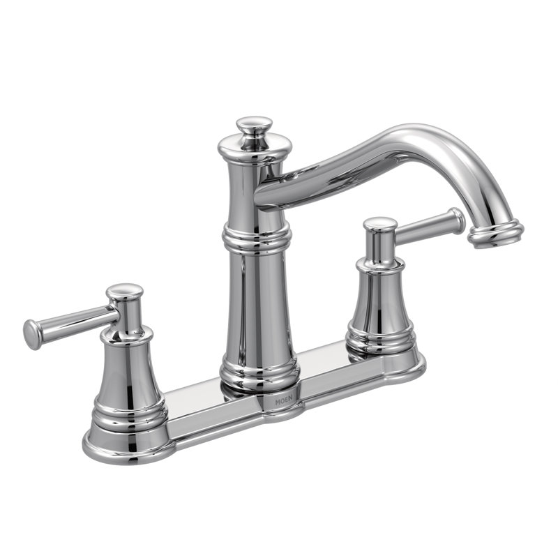 Belfield Double Handle Kitchen Faucet, Chrome, Without Spray