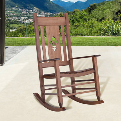Outdoor Angelina Rocking Solid Wood Chair