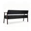 Banc en similicuir avec accoudoirs en bois-64939981