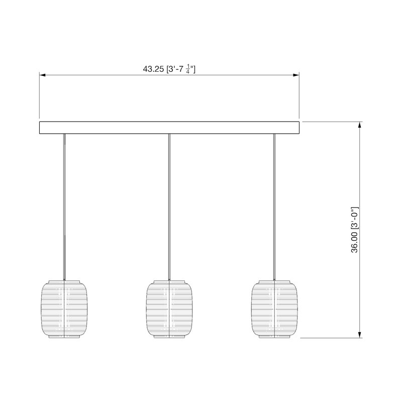 Scraplights Cluster Ausi 3 - Light Chandelier, Brown