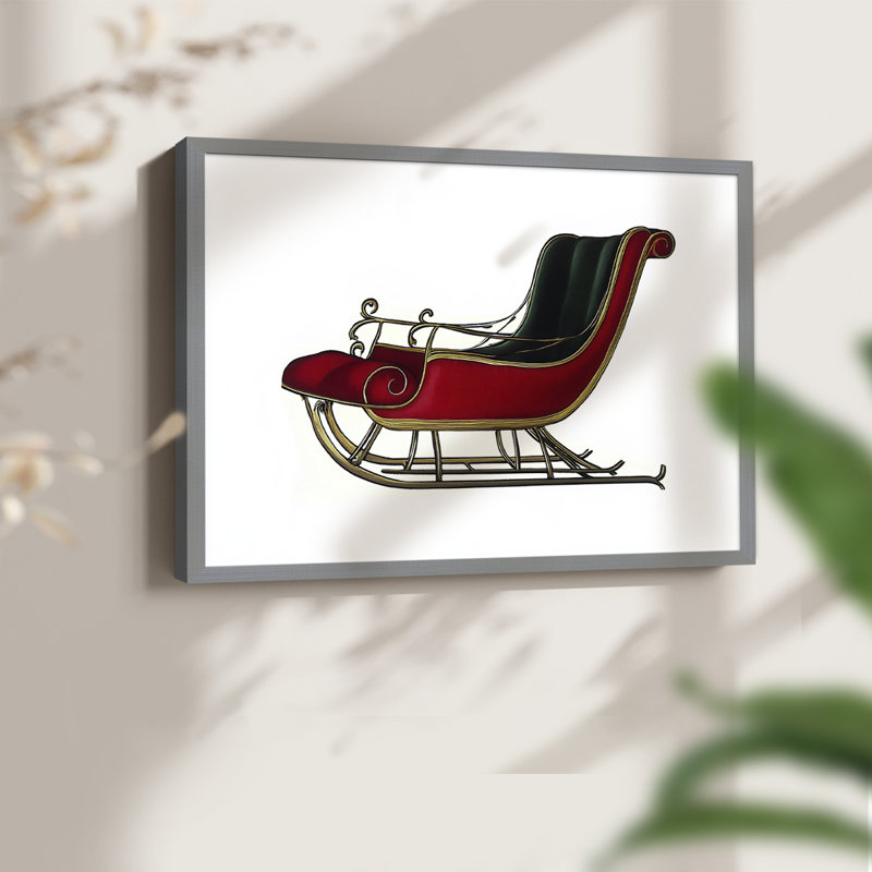 Art de Noël - DCCVII - Reproduction encadrée - Restickable, H 16 po x l 20 po, Gris