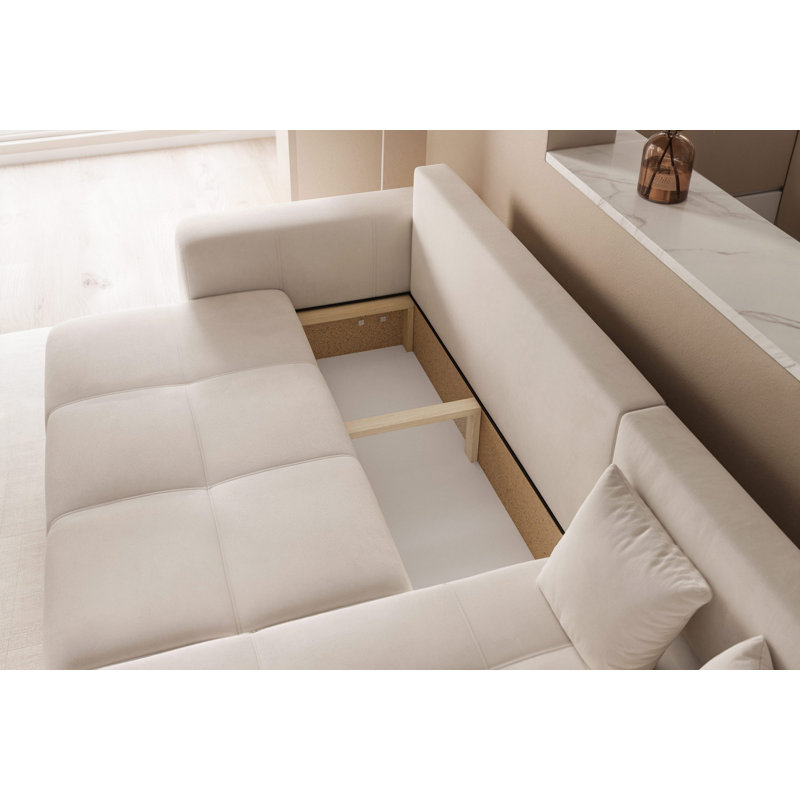4 Seater Sofa Bed, Cream