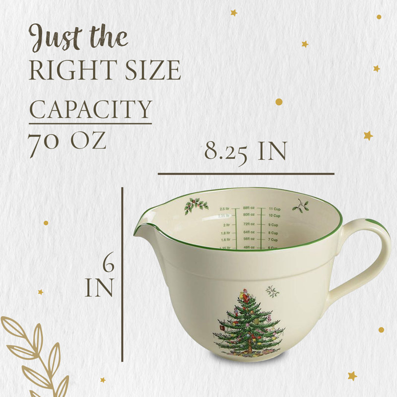 Christmas Tree Porcelain Batter Bowl