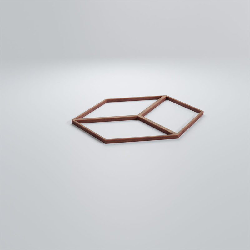 Panneaux muraux décoratifs en bois Pueblo, Cerise, H 23 3/8 po x l 23 3/8 po x P 1/4 po