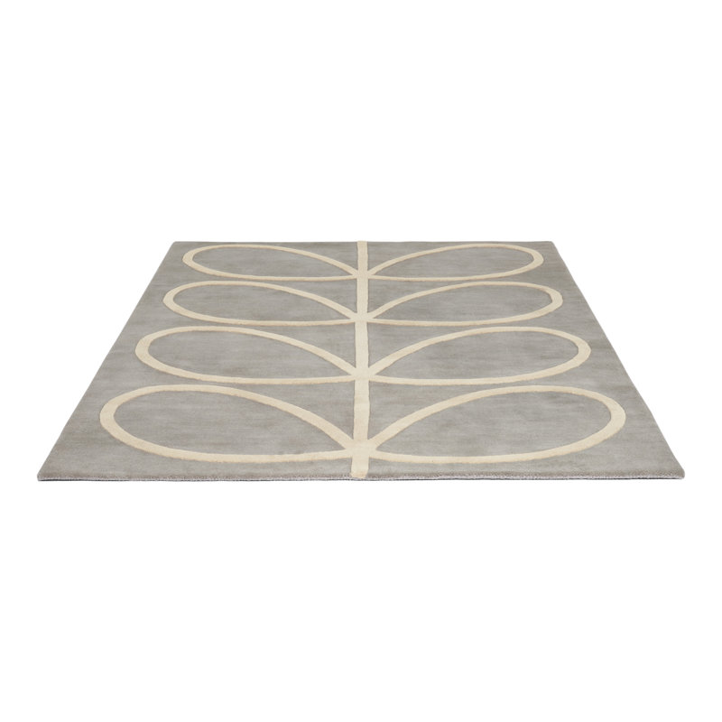 Wool Geometric Area Rug in Beige/Gray, Rectangle 5'3" x 7'6"