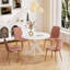 Ensemble de table de salle à manger 5 pièces avec 4 chaises en velours-1592802006-1592802001