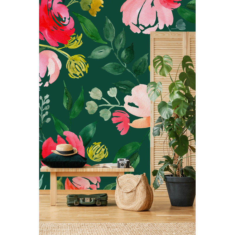 Murale florale, L 10,42 pi x L 10,42 pi
