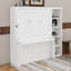 Lit escamotable double avec bureau, lit escamotable en bois avec bureau-272652364