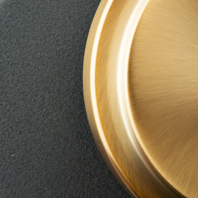 Trionna Armed Sconce, 15" H x 6.5" W x 4" D, Matte Black/Vibrant Gold