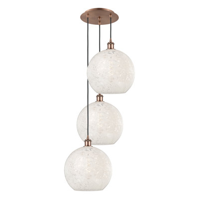 Ballston Mouchette 3 Light Cord Hung Pendant-113B-G1216