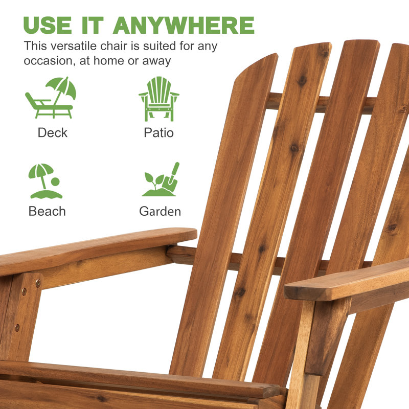 Selph Solid Wood Adirondack Chair