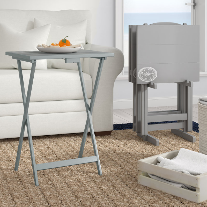 Ensemble de plateaux-repas pliables 5 pièces Alizea, Gris
