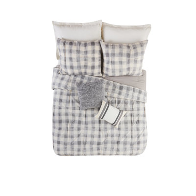 Cotton Box Stitch Striped Comforter