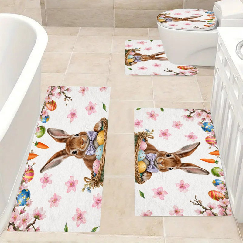Ensemble de tapis de bain 4 pièces