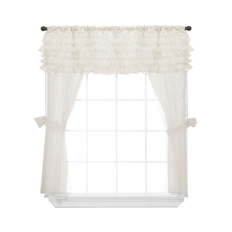 Panneau coulissant transparent avec passe-tringle Delafuente, Beige
