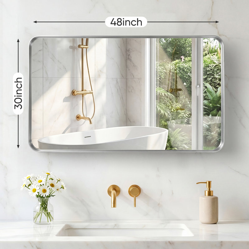Miroir de salle de bain, Argent