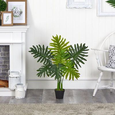 Faux Philodendron Plant in Nursery Pot