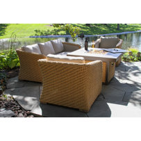 Edicott 5 - Person Patio Conversation Sets with Cushions