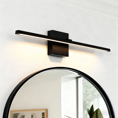 Jacinta 1-Light 27.6’’ W LED Black Bathroom Vanity Light