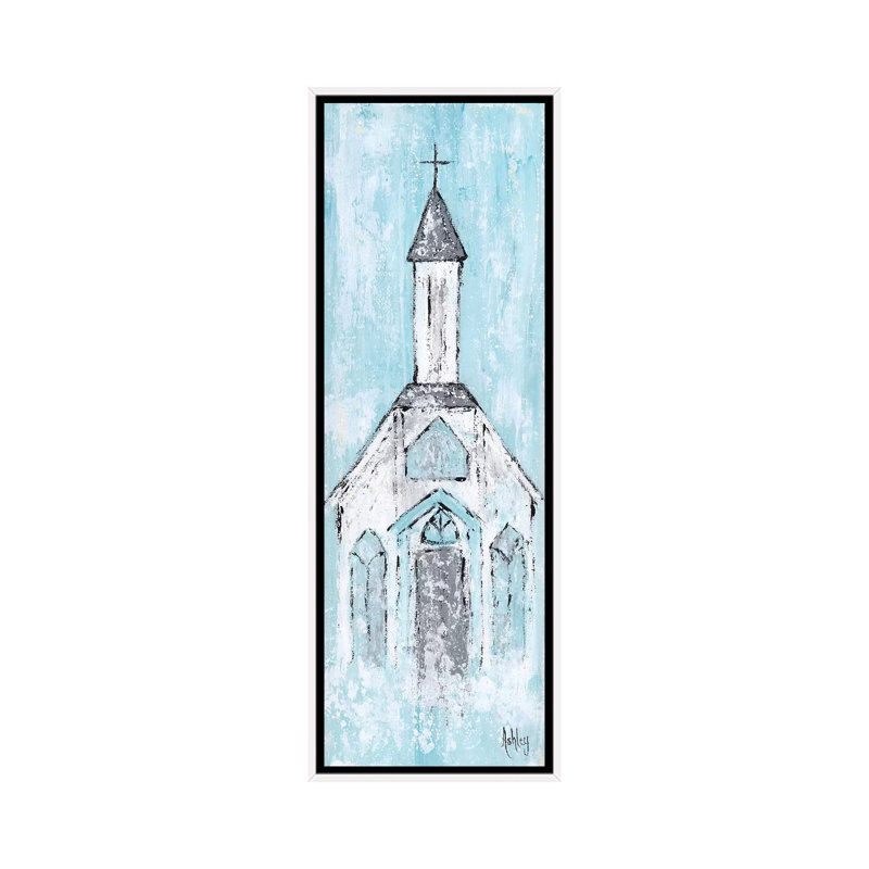 "White Chapel" par Ashley Bradley, reproduction d’art sur toile, H 48 po x l 16 po x P 1,5 po, Toile blanche encadrée