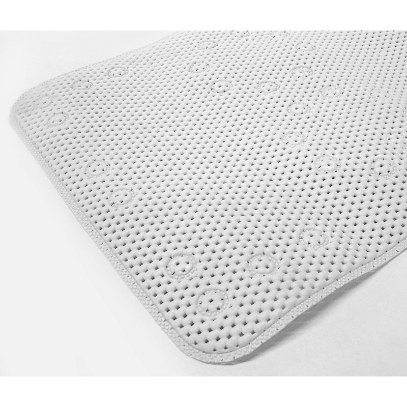 Tapis de douche en mousse Acheson, Blanc