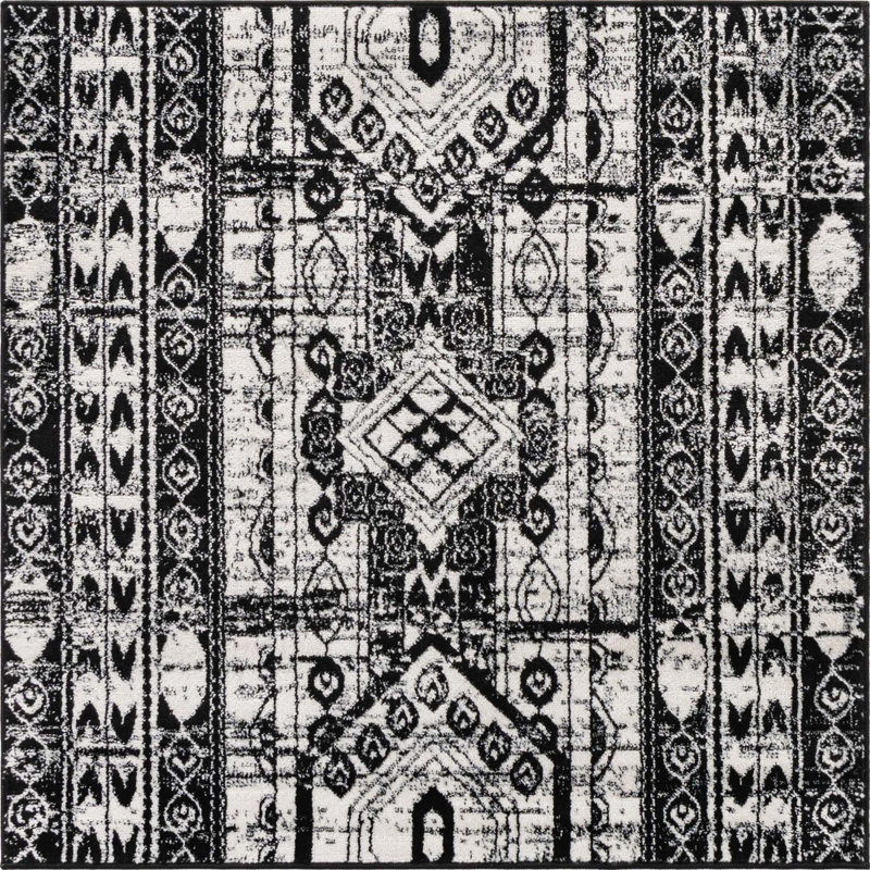 Ibaad Geometric Indoor Rug, Square 4'1"