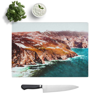 Tempered Glass Slieve League Mountain in Ireland Chopping Board