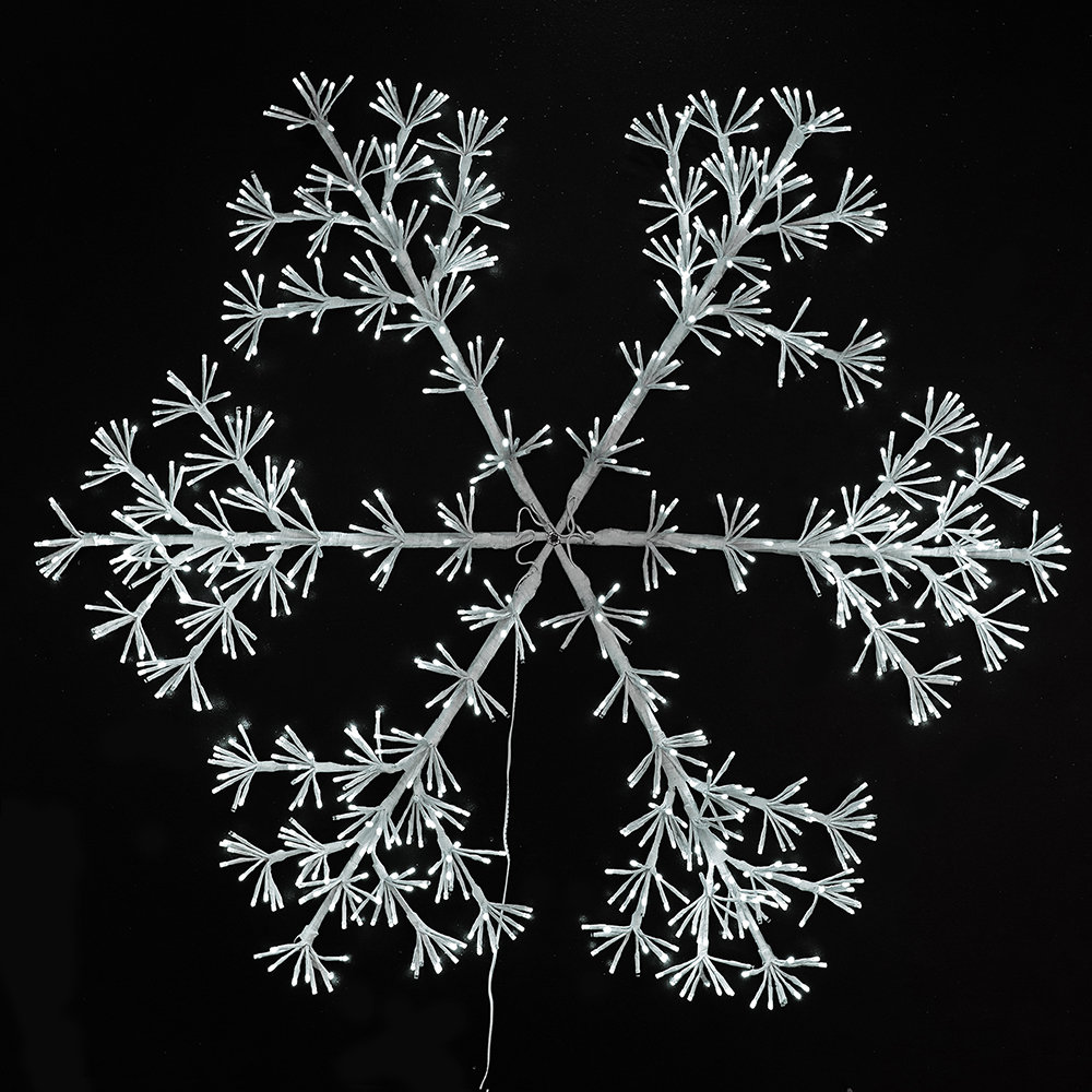 48" Pure White Sparkler Snowflake 960 LED Lighted Window Décor Holidynamics, Inc