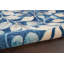 Tapis bleu marine à motif floral Leeming-1943857617