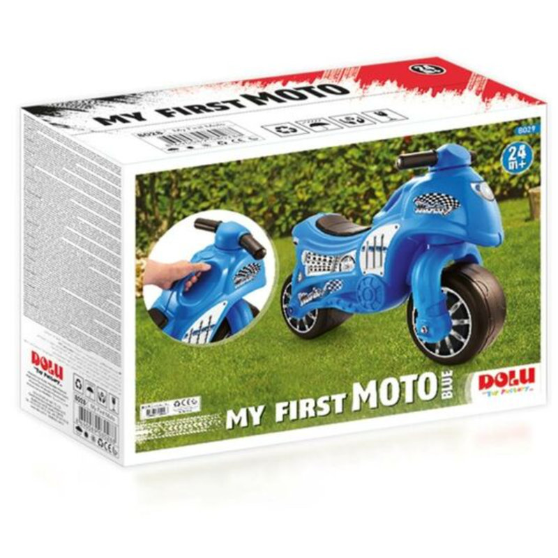 Gurney Isabelle & Max 1 Seater Motorcycles Push/Pull Ride On, Blue