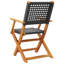 9-3 Wicker/Rattan Garden Chair With Cushion Folding Chair Set-105675977