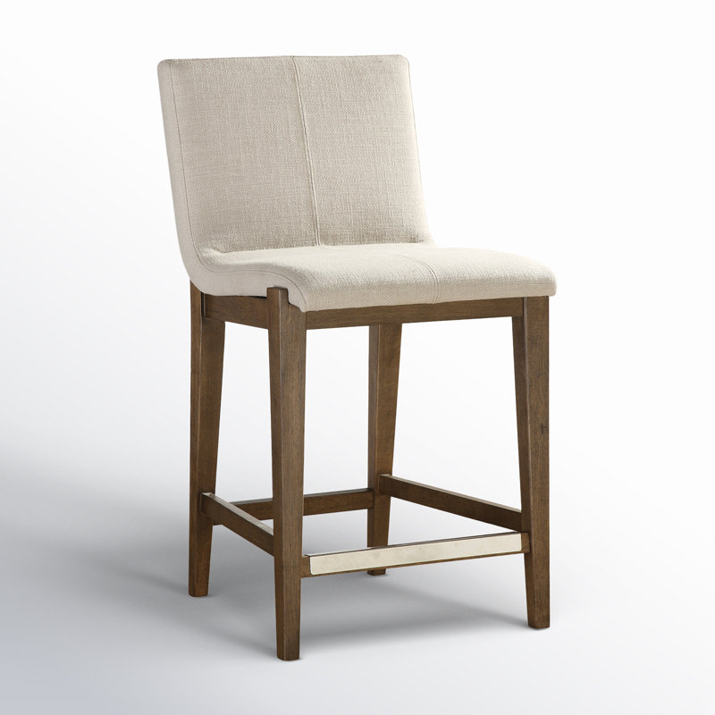 Martisha Upholstered Counter Stool with Solid Wood Frame