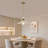 1-Light 12" White Ceramic Petal Pendant Light