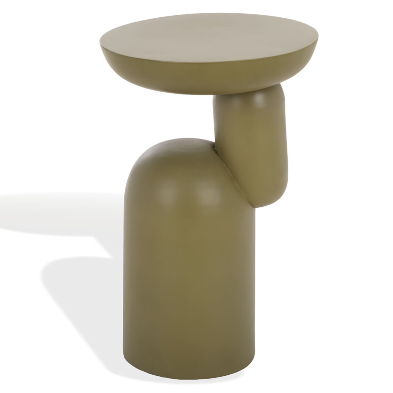 Table d'appoint en métal Donnastella, Vert olive