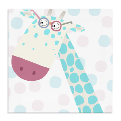 Toile électrique girafe bleue, design par Carla Daly