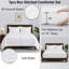 Ensemble d'édredon 7 pièces pour très grand lit blanc Cozylux