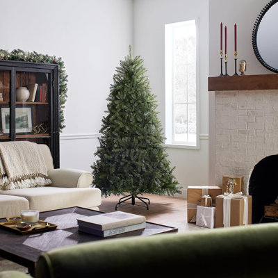 Arbre de Noël artificiel vert, sapin, avec support, 6,5 pi