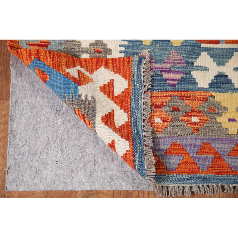Reversible Kilim Multicolor Wool Area Rug 7x10