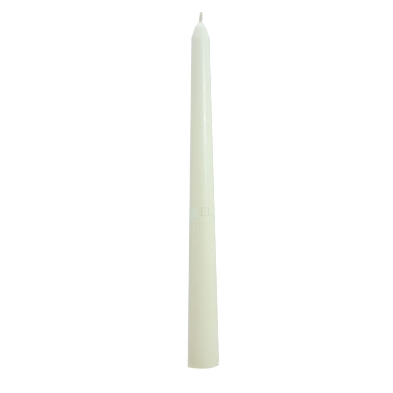 Bougies de cire colorées non parfumées, durée de combustion de 8 heures, Ivoire