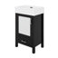 Meuble-lavabo compact de 20 pouces avec lavabo en céramique et beaucoup de rangement