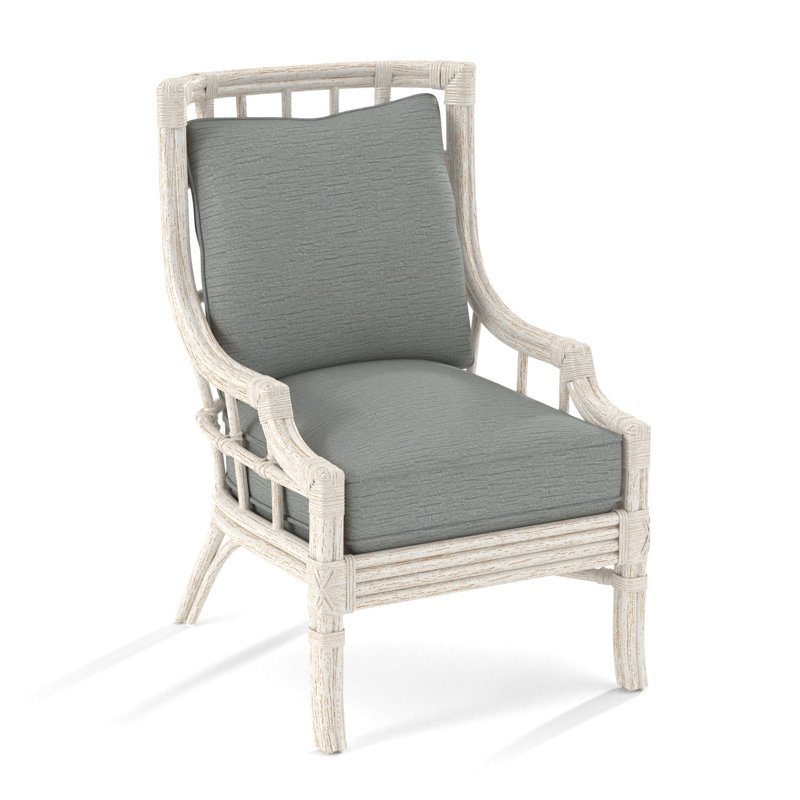 Seville Armchair, Gray Sugar Performance; 0863-84, Antique Frost White