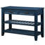 Buffet en bois massif avec 2 tiroirs de rangement et tablettes à niveaux, console de style Mid-Century pour le couloir, chambre de style bleu marine de 42 po