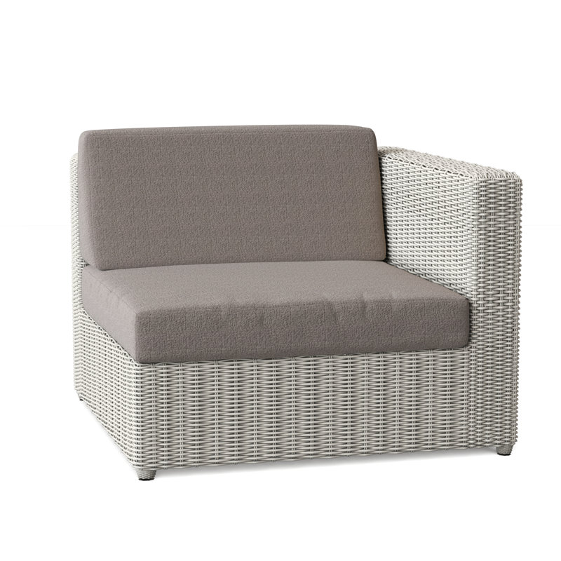 Sag Harbor Outdoor One Arm Lounge Chair, Ash, Sag Harbor Classic White