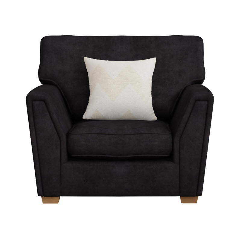 Upholstered Armchair, Dark Mink