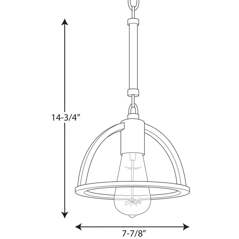 Luminaire suspendu géométrique à 1 lumière Krause