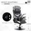 Inbox Zero Arniesha Adjustable Faux Leather Swiveling PC & Racing Game Chair with Footrest-285579029