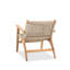 Chaise longue de patio en bois massif avec repose-pieds-133440942