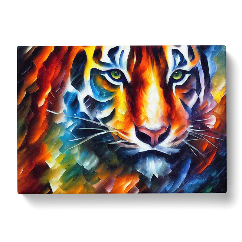 Tiger Painting Vol.2 Abstract - Wrapped Canvas, 35cm H x 50cm W x 3cm D