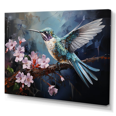 Pink Fluttering Emerald Hummingbird - Hummingbird Animal Wall Art