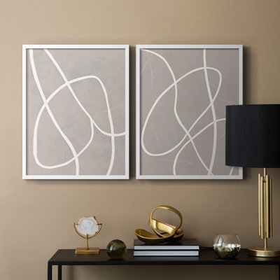 ABSTRACT Series DLXXXVII-Premium Framed Print -Ready to Hang - No Nails Required - No Nails Required -  Wexford Home, GDF102B-S12266-S2